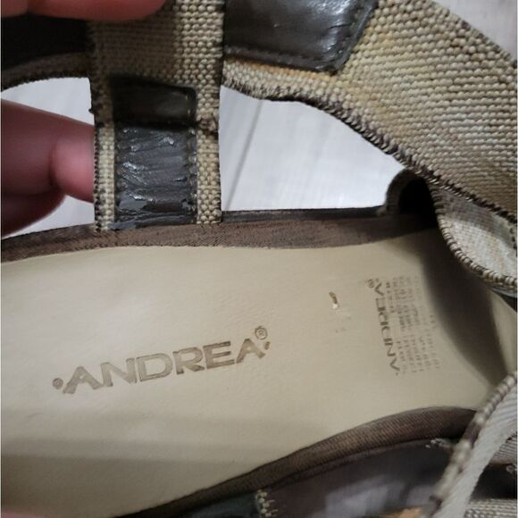 Andrea cork and canvas wedges sz 9.5 - Picture 7 of 12